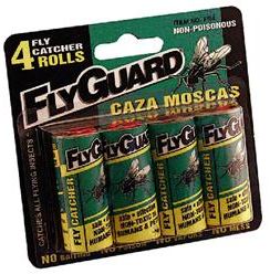 Fly Guard Brand 4 Pack Rolled Fly Paper  捕捉蒼蠅紙