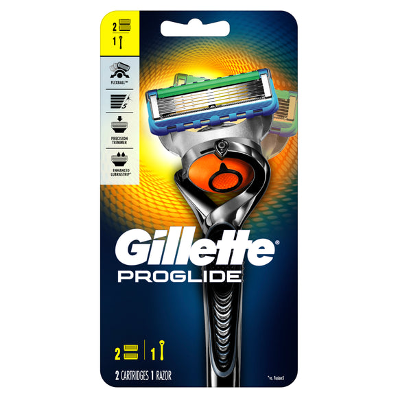 Gillette Brand ProGlide Mens Razor Handle and 2 Blade Refills   吉列, ProGlide男士剃須刀手柄和2個刀片補充裝