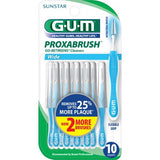 GUM Brand Proxabrush Go-Betweens Cleaners Wide 10 Count  牙縫刷, 適合寬牙縫