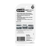 GUM Brand Soft-Picks Original 100 Count  超软橡胶牙籤刷毛 100支