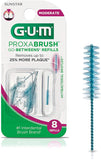 GUM Brand Go-Betweens Proxabrush Refills Moderate 8 Refills  清洁牙縫刷筆芯 中等宽度版 8支装