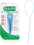 GUM Brand EEZ-Thru Floss Threaders, 25 Count, Blue  牙線穿線器，25支，藍色