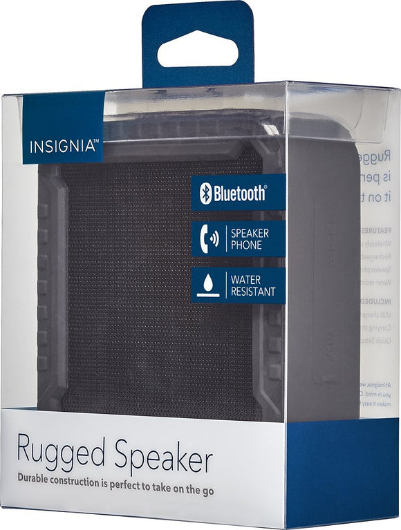 Insignia Brand Rugged Portable Bluetooth Speaker - Black  堅固耐用的便攜式藍牙揚聲器-黑色