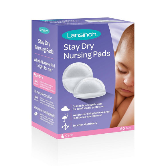 Lansinoh Brand Disposable Stay Dry Nursing Pads, 60-Count   一次性護理墊, 保持乾燥