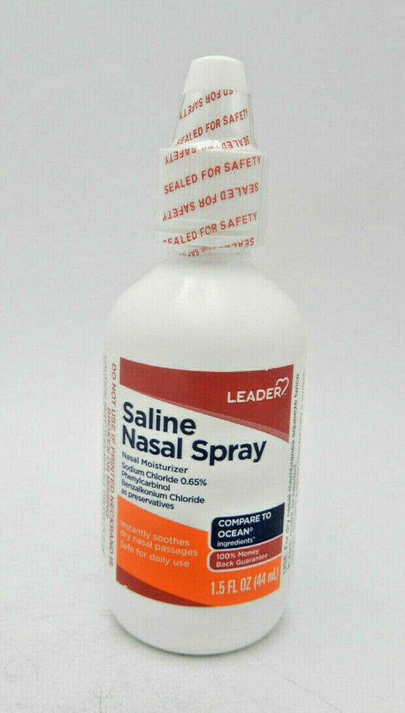 Leader Brand Nasal Spray Saline 1.5 fl oz (44mL)  鼻腔鹽水噴霧