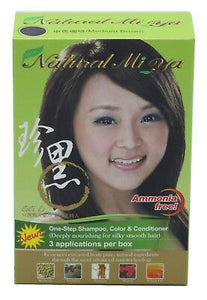 Natural Mi Ya Brand Herbal 3in1 Hair Color, Shampoo, Color, Conditioner, Color Medium Brown