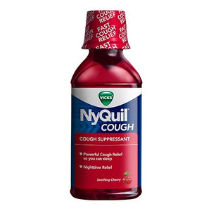 NYQUIL 夜间用强效缓解咳嗽助眠药水（樱桃味）12oz