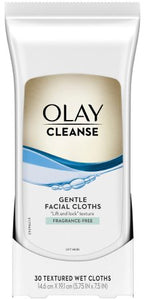 Olay Brand Cleanse Gentle Facial Cloths, Fragrance Free, 5.75x 7.5 IN, 30 Wet Cloths  玉蘭油 清潔溫和的潔面布, 無加香料 30片