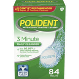 Polident Brand 3 Minute Daily Cleanser Antibacterial Denture Cleanser Tablets, 84 Tablets  3分鐘每日清潔劑抗菌義齒清潔劑片, 84片