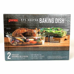 Pyrex Brand Baking Dish Set of 2 Deep Dish  烤盤2件套