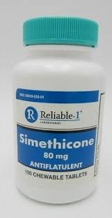 Reliable 1 Brand Simethicone 80mg Antiflatulent 100 Tablets  防脹氣