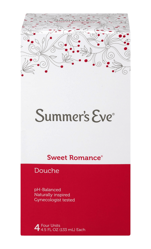 Summer's Eve Brand Sweet Romance, Feminine Cleansing Douche, 4.5 fl oz (133mL) Each, 4 Units  陰道沖洗