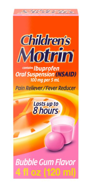 Motrin Children's Oral Suspension Bubble Gum Flavor - 4 oz