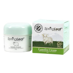 Spring Leaf Brand Lanolin Cream with Placenta Extracts and Vitamin E (100g)  羊胎素霜含胎盤素和維他命 E