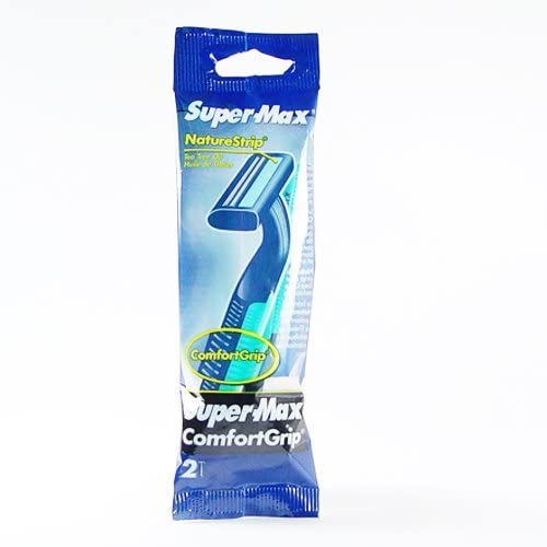 Super-Max Brand Shaver, Comfort Grip Men's 2 Ct  男士鬍子刮刀