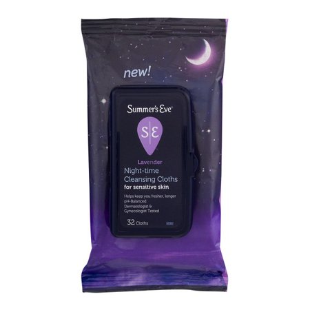Summer's Eve Brand 5 in 1 Cleansing Cloths, Lavender Night-Time, 32 Cloths   5合1清潔布, 適合夜間使用, 薰衣草