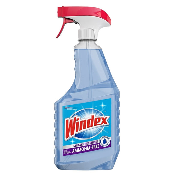 Windex Brand Ammonia-Free, Cleans & Shines Glass Cleaner 23 Fl oz. Crystal Rain  清潔和擦亮玻璃清潔劑