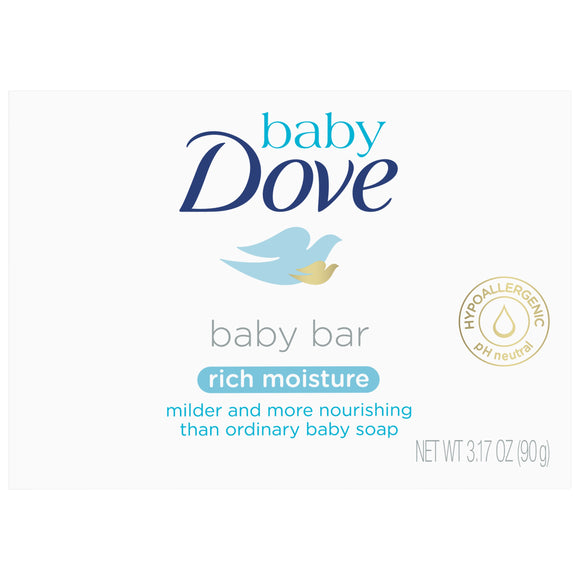 Dove Baby Bar Rich Moisture (3.17 oz) 婴儿多芬滋润皂 90g