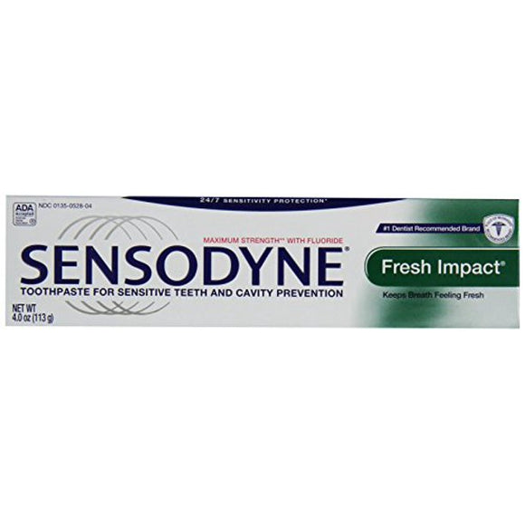 Sensodyne Brand Sensitivity Toothpaste for Sensitive Teeth, Fresh Impact 4 oz (113g)  敏感牙膏, 適用於敏感牙齒