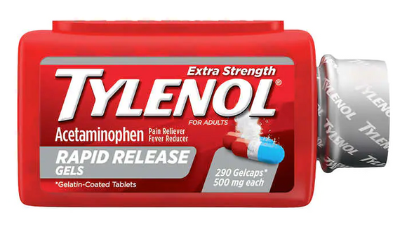 Tylenol Extra Strength Acetaminophen 500 mg, 290 Rapid Release Gelcaps