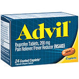 Advil Pain Reliever and Fever Reducer, Ibuprofen 200Mg for Pain Relief - 24 Coated Caplets
