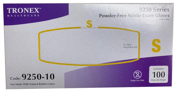 TRONEX 9250 SERIES POWDER-FREE NITRILE EXAM GLOVES (S)100 CT