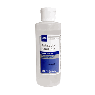 Medline Brand Antiseptic Hand Rub, 80% Ethyl Alcohol 4 oz.   殺菌護手液, 80％乙醇, 4盎司