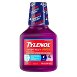 TYLENOL Brand Cold + Flu + Cough Night Liquid Medicine Wild Berry 8 fl oz (240mL) 感冒咳嗽退烧药水（混合莓类味）