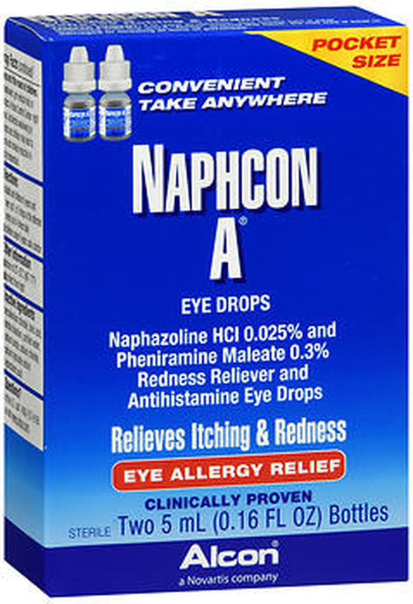 Naphcon A Brand Allergy Relief Eye Drops (2 ct - 10 oz) 抗过敏眼药水 5 ml*2瓶装