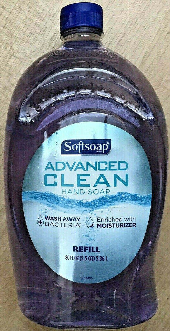 Softsoap Brand Advanced Clean Hand Soap (Refill) 80 Fl oz (2.36L)  洗手液 含保濕 (補充裝)