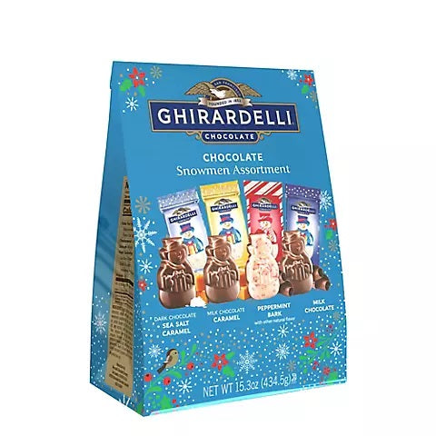 Ghirardelli Brand Chocolate Snowmen Assortment, 15.3 oz  高級巧克力雪人(四款味) 15.3盎司