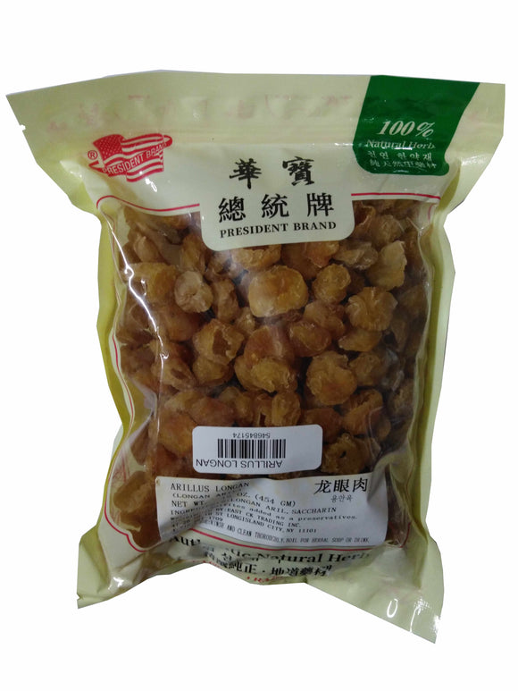 PRESIDENT BRAND ARILLUS LONGAN 16 OZ 華寶 總統牌 龍眼肉