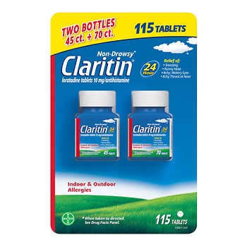 Claritin 10mg Non-Drowsy 24 Hour, 115 Tablets