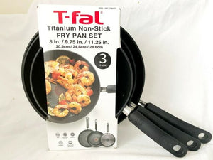 T-FAL Titanium Non-Stick Fry Pan Set -3 pack