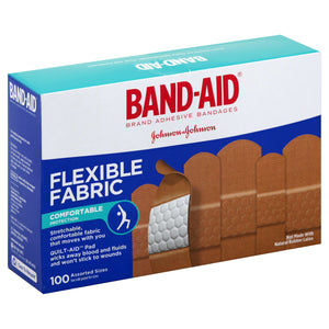 JJ BAND-AID FLEX FAB ASORTD 100S