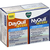 DAYQUIL/NYQUIL 白天+夜间鼻塞头痛发烧喷嚏液体胶囊24粒装