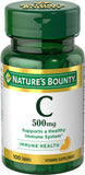 Nature's Bounty Vitamin C, 500 Mg Tablets, 100 Ct 维生素C 500毫克 100粒装