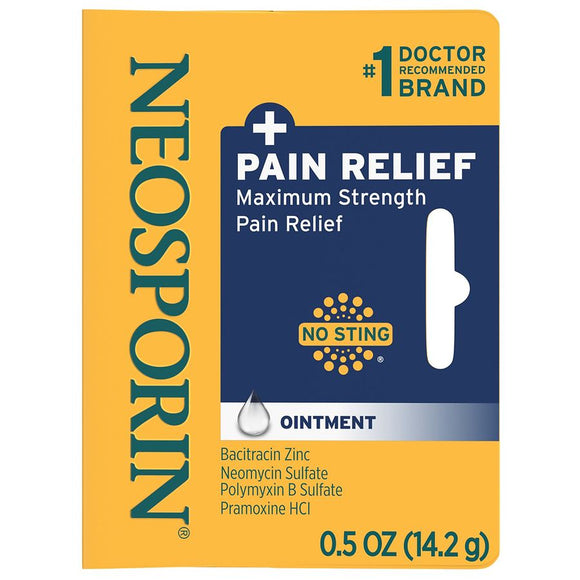 NEOSPORIN MAX STR PLUS + Pain Relief Ointment 0.50 oz
