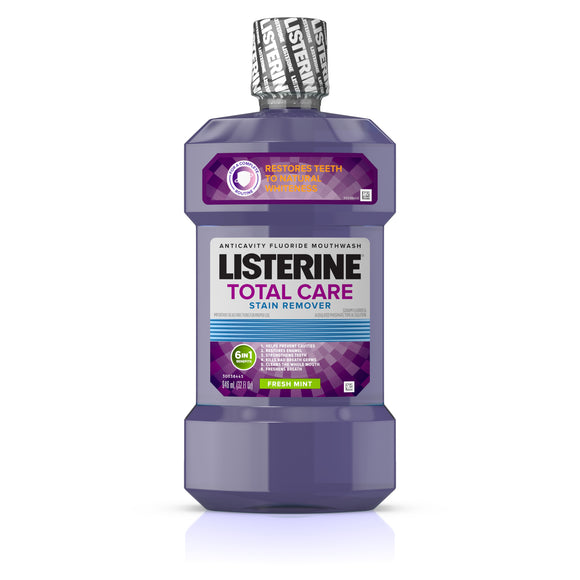 Listerine Brand Total Care Whitening Anticavity Mouthwash, Fresh Mint, 32 fl. oz 李斯特林 美白抗蛀牙漱口水，新鲜薄荷 946 ml