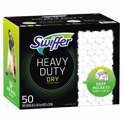 Swiffer, Sweeper Heavy Duty Dry Sweeping Cloth Refills (50-count)  乾掃地布, 補充裝 (50片)