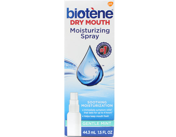 Biotene Brand Gentle Mint Moisturizing Mouth Spray, Sugar-Free, for Dry Mouth and Fresh Breath, 1.5 ounce 口腔保湿喷雾 薄荷味 44.3ml