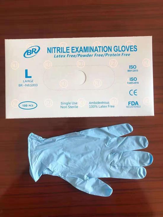 BR Nitrile Exam Glove 100gloves/box 1000gloves/case