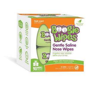 Boogie Wipes Nose Wipes, Gentle Saline, Fresh Scent - 2 - 45 ct wipes