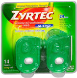 Zyrtec Brand 24 Hour Allergy Relief Tablets 14 Tablets  24小時過敏緩解片
