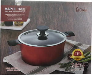 La Cena MAPLE TREE Sauce Pot 24 cm 韓國雙把手不沾鍋