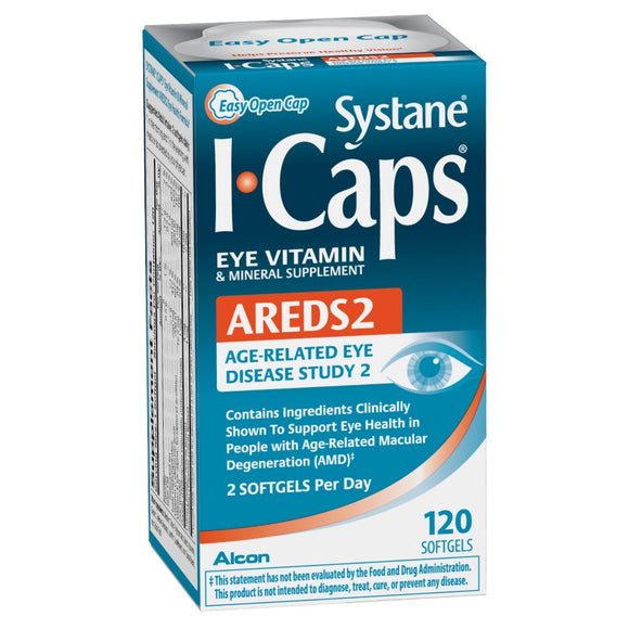 Systane (I-Caps) Brand Eye Vitamin & Mineral Supplement 120 Softgels   眼部維生素和礦物質補充劑 120粒