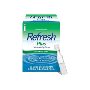 REFRESH PLUS Lubricant Eye Drops 0.01 fl oz* 30 人工润滑泪液 保湿舒缓版 30支分装