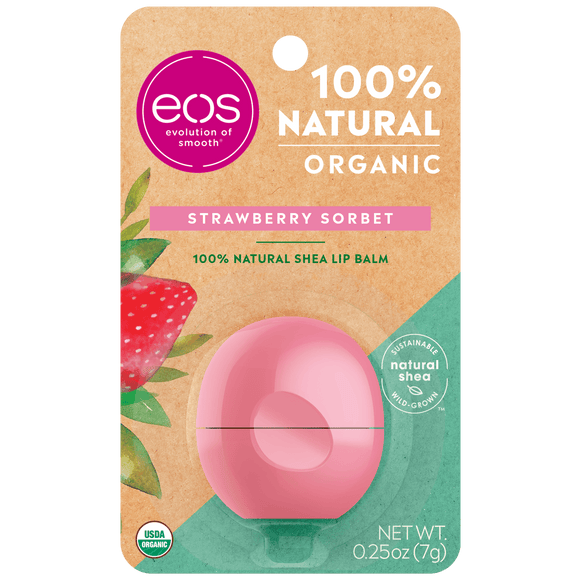 Eos Smooth Lip Balm Sphere, Strawberry Sorbet 0.25 oz