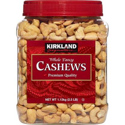 Kirkland (Signature) Brand Whole Fancy Cashews, 1.3 Kg (2.5 LB)  原粒腰果