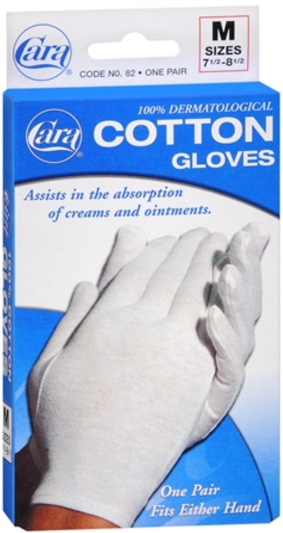 CARA Brand 100% Dermatological Cotton Gloves (Medium)  100％皮膚病棉手套, 中號
